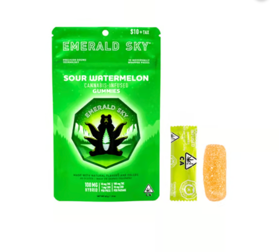 EMERALD SKY SOUR WATERMELON GUMMIES EMERALD SKY SOUR WATERMELON GUMMIES
